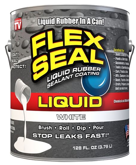 Flex Seal LFSWHTR01 Rubberized Coating, White, 1 gal, Can