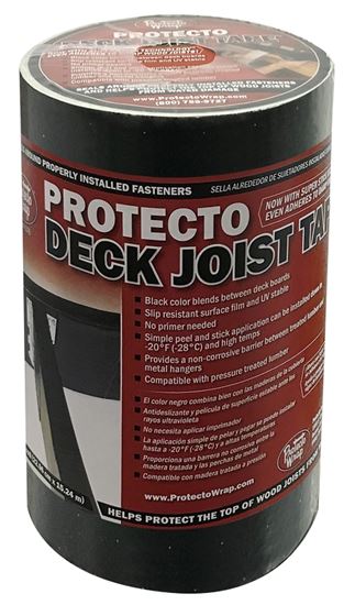 Protecto Wrap 800309SW Flashing Tape, 50 ft L, 9 in W, Black