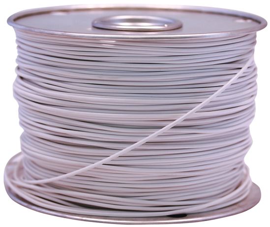 CCI 55667223 Primary Wire, 18 AWG Wire, 1-Conductor, 60 VDC, Copper Conductor, White Sheath, 100 ft L, Pack of 2