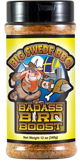 Big Swede BBQ OW74505 Bad Ass Bird Boost Rub, 12 oz, Bottle