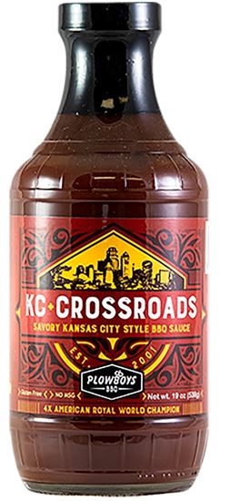 Plowboys Barbeque KC Crossroads Series PF00300 BBQ Sauce, Savory, Smokey, Sweet, 16 oz