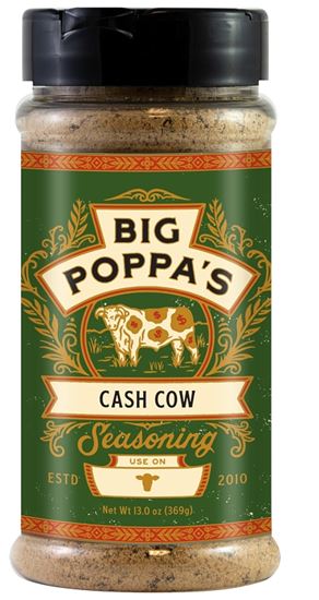 Big Poppa's BP00211-C BBQ Seasoning, Cash Cow Flavor, 13 oz Shaker