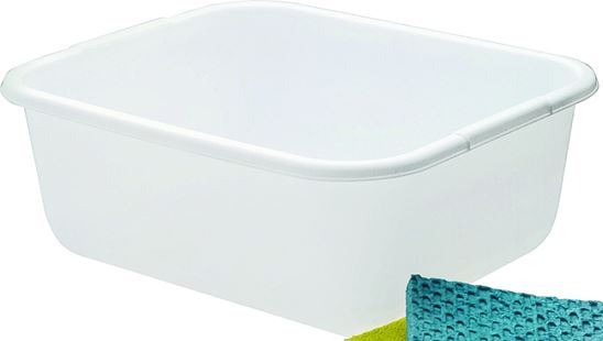 Rubbermaid 2951ARWHT Dish Pan, 11.4 qt Volume, 5.67 in L, 14.45 in W, 12.55 in H, Plastic, White