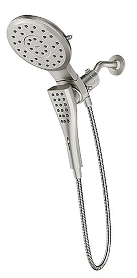 Moen Verso 220C2SRN Spray Head with Handshower, Round, 1/2 in Connection, IPS, 2.5 gpm, 8-Spray Function, Plastic