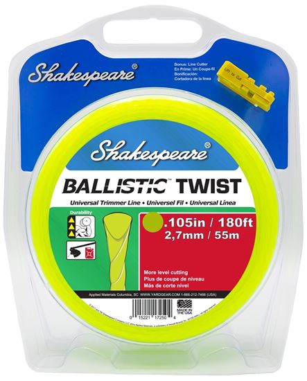 Shakespeare Ballistic 17250 Trimmer Twist Line, 0.105 in Dia, 180 ft L