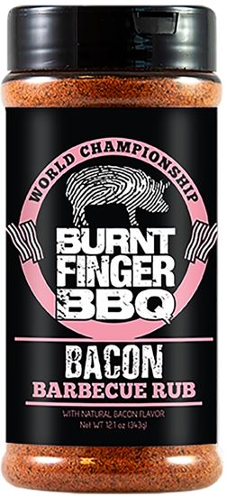 Burnt Finger Bbq OW85571 BBQ Rub, Bacon, 12.1 oz, Bottle