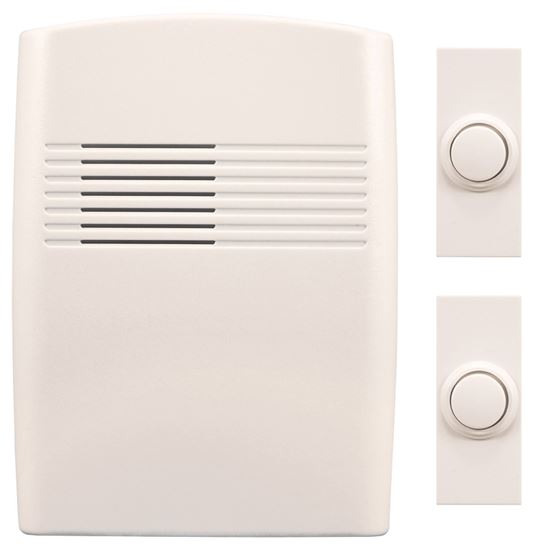 Heath Zenith SL-7312-03 Doorbell Kit, Wireless, 85 dB, White