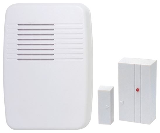 Heath Zenith SL-7368-02 Entry Alert Kit, Wireless, Ding, Ding-Dong, Westminster Tone, 75 dB, White