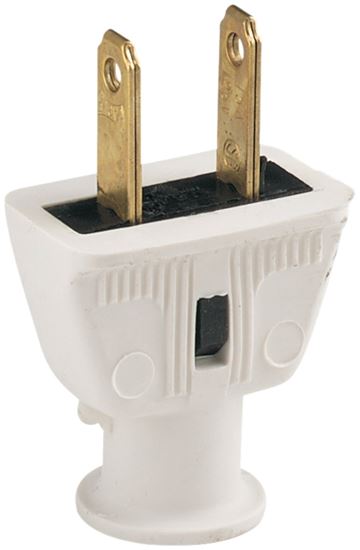 Eaton Wiring Devices BP183W-SP-L Electrical Plug, 2 -Pole, 15 A, 125 V, NEMA: NEMA 1-15, White