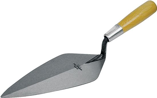 Marshalltown 33 10 Brick Trowel, 10 in L Blade, 4-3/4 in W Blade, Steel Blade, Wood Handle