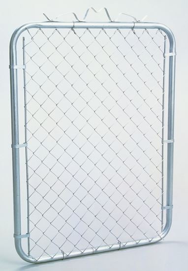 Stephens Pipe & Steel GTB03948 Chain-Link Walk Gate, 48 in H Gate, Steel Frame, Steel Mesh, Silver