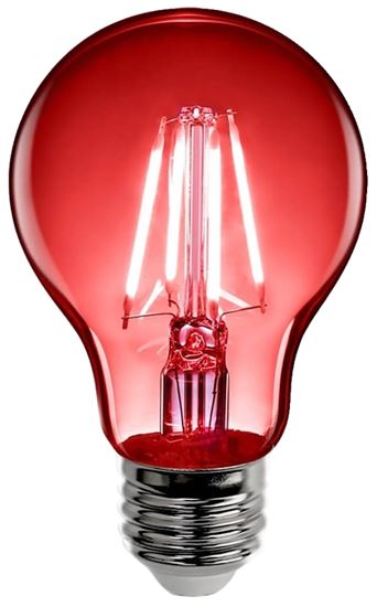 Feit Electric A19/TR/LED LED Bulb, General Purpose, A19 Lamp, E26 Lamp Base, Dimmable, Clear, Red Light