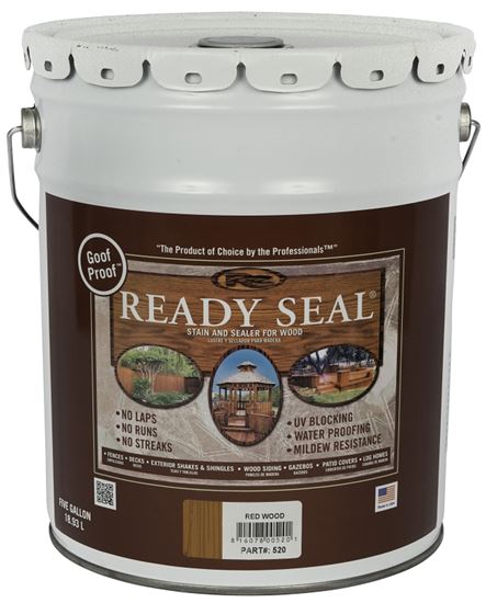 Ready Seal 520 Stain and Sealer, Redwood, 5 gal, Pail