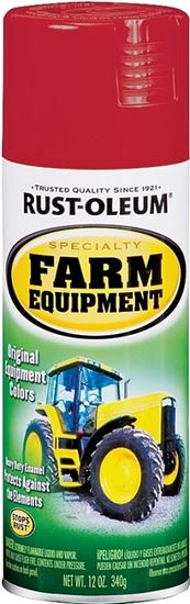 RUST-OLEUM 7466830 Farm Equipment Spray Paint, Gloss, International Red, 12 oz, Aerosol Can