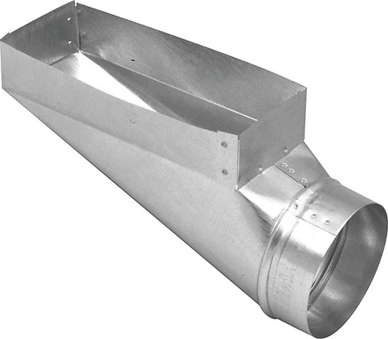 Imperial GV0651 End Boot, 4 in L, 10 in W, 4 in H, 90 deg Angle, Steel, Galvanized