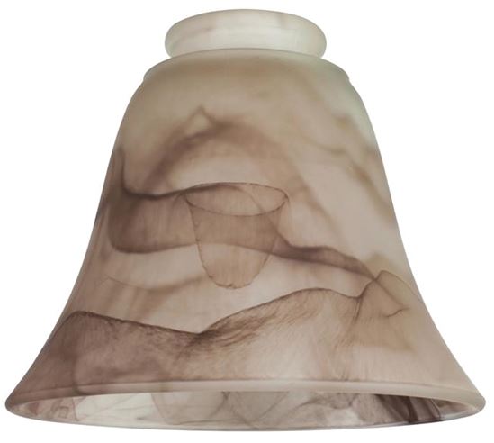 Westinghouse 8116700 Light Shade, Bell, Pendant, Glass, Brown/Ivory