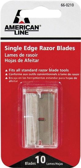 American LINE 66-0210 Single Edge Blade, Two-Facet Blade, 3/4 in W Blade, HCS Blade, Pack of 6