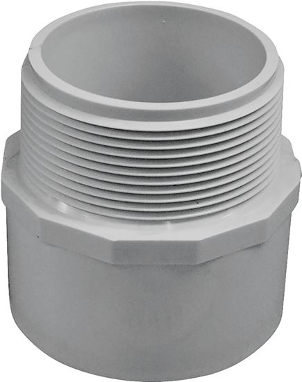 IPEX 035609 Adapter, 3 in, Socket x MNPT, PVC, White, SCH 40 Schedule, 260 psi Pressure