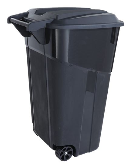 United Solutions COLORmaxx TI0061 Trash Can, 32 gal Capacity, Black