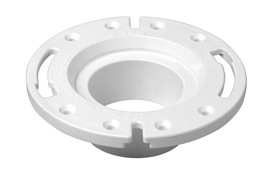 Oatey 43585 Closet Flange, 3 in Connection, PVC, White, For: Most Toilets