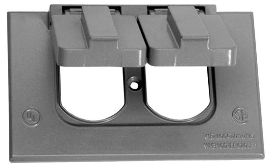 BWF FC-81V Cover, 4-1/2 in L, 2-3/4 in W, Rectangular, Metal, Gray, Powder-Coated