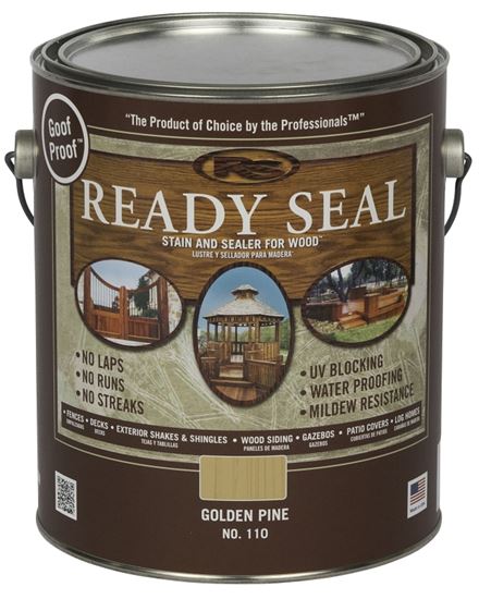 Ready Seal 110 Stain and Sealer, Golden Pine, 1 gal, Can, Pack of 4