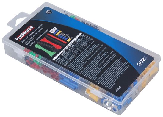 ProSource 60208 Electrical Connector Assortment, Red, Yellow, Blue, Green & Black, Tin Plated
