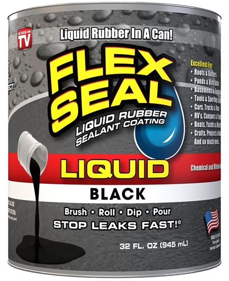 Flex Seal LFSBLKR32 Rubberized Coating, Black, 32 oz