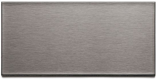 Aspect A5250 Wall Tile, 6 in L, 3 in W, 1/8 in Thick, Metal, Brushed Stainless Steel, Pack of 5