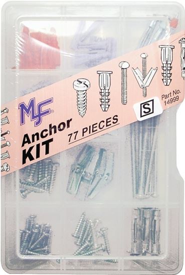 Midwest Fastener 14999 Anchor Kit, Plastic, Textured, 77-Piece