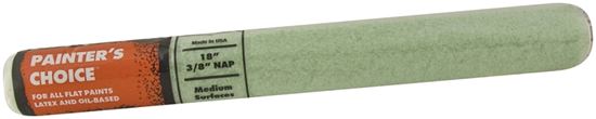 Wooster R275-18 Roller Cover, 3/8 in Thick Nap, 18 in L, Fabric Cover, Mint Green