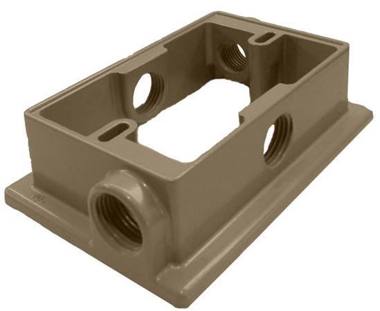 BWF 10XFAB-1 Box Extension Adapter, 5-1/4 in L, 1/2 in W, 1 -Gang, Die-Cast Metal, Bronze