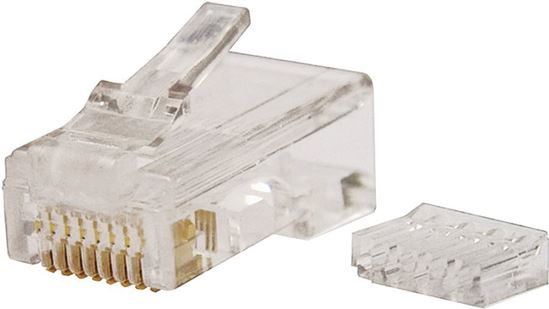 Gardner Bender GMC-88M6 Modular Plug, RJ-45 Connector, 8 -Contact, 8 -Position, White, 50/PK