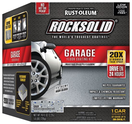 Rust-Oleum 60003 Floor Coating Kit, High-Gloss, Gray, Liquid, 76 oz