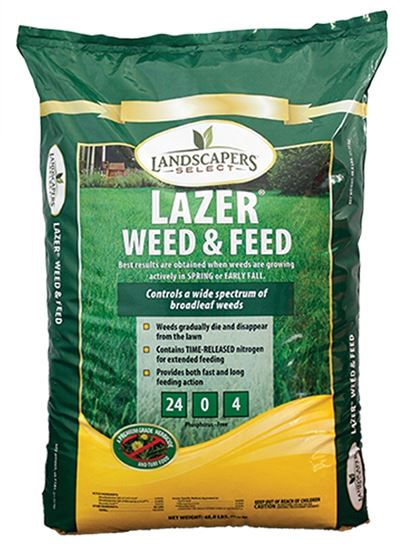 Landscapers Select LAZER 902729 Weed and Feed Fertilizer, 48 lb Bag, 24-0-4 N-P-K Ratio