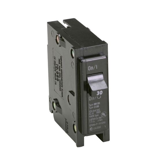 Cutler-Hammer BR130 Circuit Breaker, Mini, Type BR, 30 A, 1 -Pole, 120/240 V, Plug Mounting