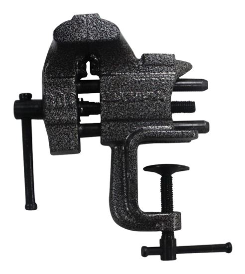 Olympia Tools 38-603 Clamp Vise, 2-1/2 in Jaw Opening, 3 in W Jaw, 1-1/2 in D Throat, Steel