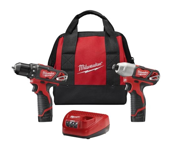 Milwaukee 2494-22 Combination Tool Kit, Battery Included, 1.5 Ah, 12 V, Lithium-Ion