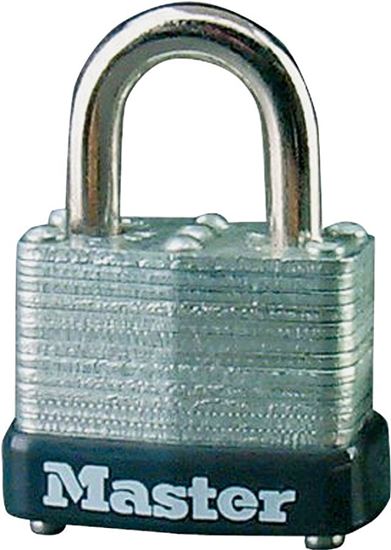 Master Lock 22T Padlock, Keyed Alike Key, 1/4 in Dia Shackle, Steel Shackle, Steel Body, 1-1/2 in W Body