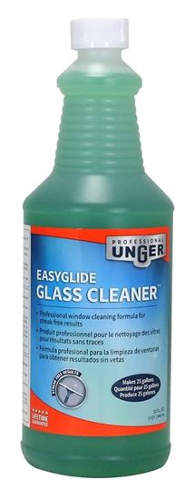Unger Professional EasyGlide 0400 Glass Cleaner, 32 oz, Liquid, Pleasant, Clear Green