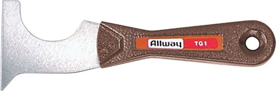 Allway Tools TG1 Putty Knife, 4-1/2 in W Blade, Steel Blade, Steel Handle