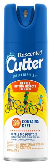 Cutter 51020-6 Insect Repellent, 6 oz Aerosol Can, Liquid, Light Yellow/Water White, Ethanol