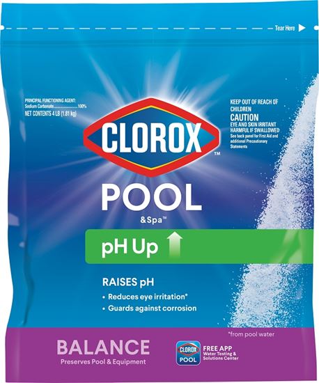 Clorox 12104CLX pH Up, Granular, White, 4 lb, Pack of 3