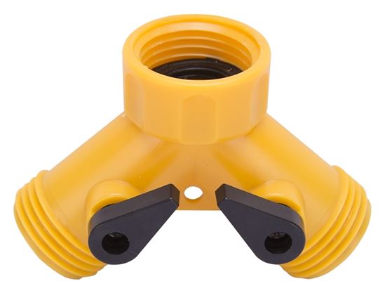 Landscapers Select GC5113L Y-Connector, Female and Male, Plastic, Yellow, For: Garden Hose and Faucet