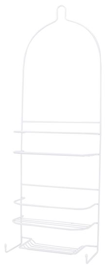 Simple Spaces SS-5786-PE-3L Shower Caddy, 3-Shelf, Steel, 10 in OAW, 27-3/4 in OAH, 4-1/4 in OAD, 10 lb