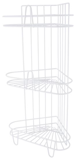 Simple Spaces SS-SC3-29-PE-3L Shower Caddy, 3-Shelf, 11-5/8 in OAW, 23-1/4 in OAH, 8-1/4 in OAD, 10 lb