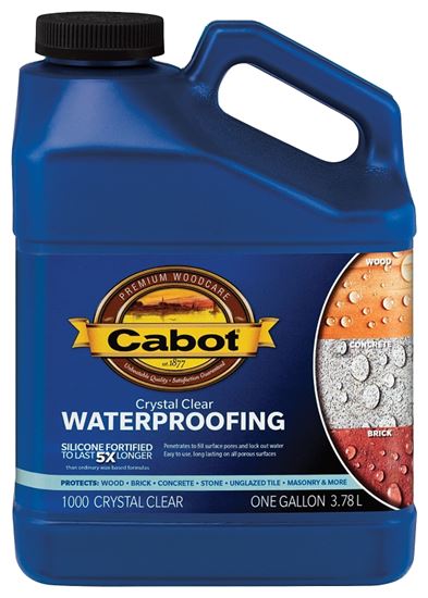 Cabot 140.0001000.007 Waterproofer, Liquid, Crystal Clear, 1 gal, Pack of 4