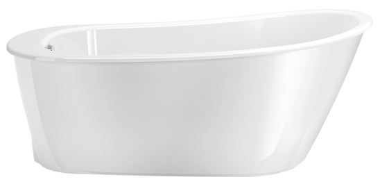 Maax Sax 105797-000-002 Bathtub, 38 to 44 gal, 60 in L, 32 in W, 25 in H, Free-Standing Installation, Fiberglass, White