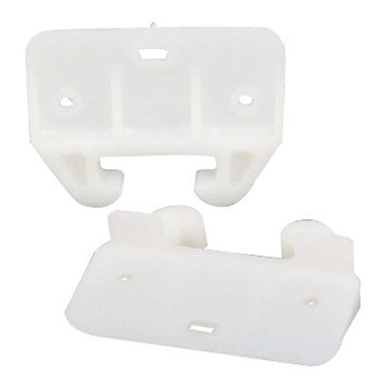 US Hardware WP-8813C Drawer Guide, Plastic, White, 2/CD, Pack of 6