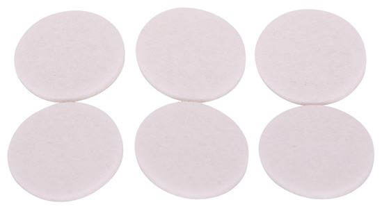 ProSource FE-50225-PS Furniture Pad, Felt Cloth, White, 1-3/8 in Dia, 5/64 in Thick, Round